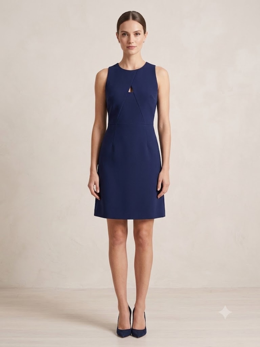 Milly Navy Sleeveless Cutout Tailored Mini Dress Size 8 - Picture 1 of 4